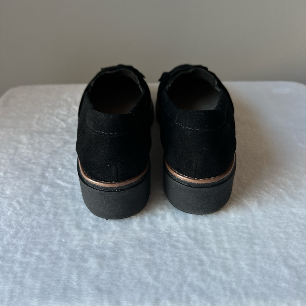 Clarks Black Velvet Loafers - Picture 6 of 7